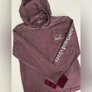 Boys Long-Sleeve Heather Stripe Whale Pocket Hoodie T-Shirt